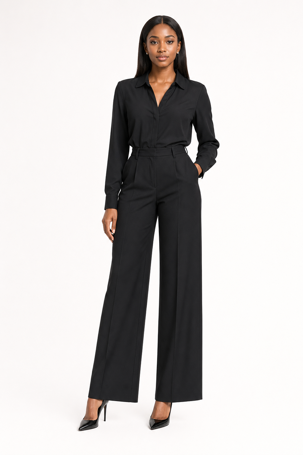 Wide-Leg Palazzo & Blouse Set