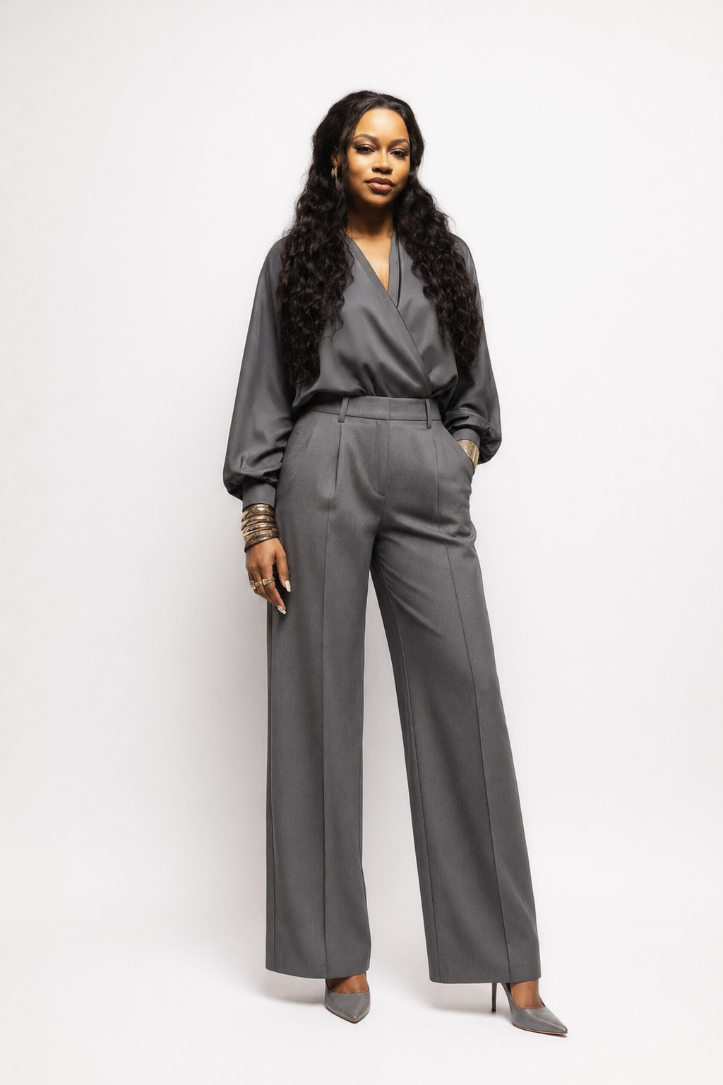 Structured Blouse & Tailored Trouser Set view 4